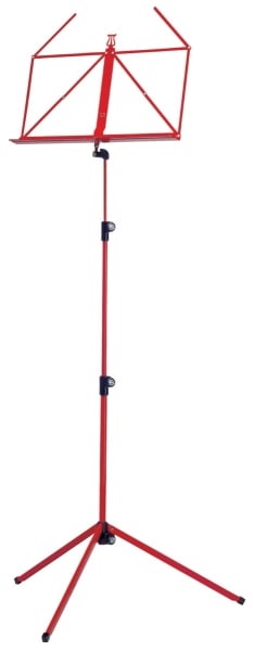 K&M 10010 Height Adjustable Music Stand - Red