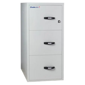 ChubbSafes Fire File 31” M-205 (3 Drawers) 1 Key Lock 204L Fire And Burglary Proof Filing Cabinet