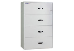 ChubbSafes Lateral Fire File M-360 4-Drawer Fireproof Filing Solution for Secure Paper Storage Cabinet