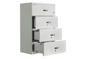 ChubbSafes Lateral Fire File M-360 4-Drawer Fireproof Filing Solution for Secure Paper Storage Cabinet