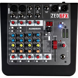 Allen & Heath ZED-6FX Compact Analog Mixer (with On-Board Effects Engine)