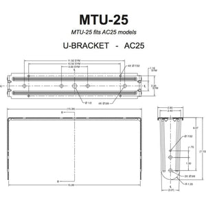 JBL MTU-25-WH U-Bracket For Model AC25 (White)