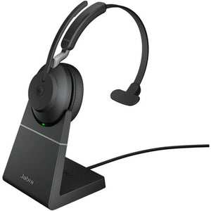 Jabra Evolve2 65 Link380c MS Mono Wireless On-Ear Headset With Stand