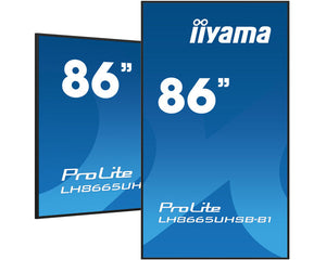 86" Vivid-Bright Display with 4K resolution and 800cd/m² panels for illuminating communication – ProLite LH8665UHSB-B1