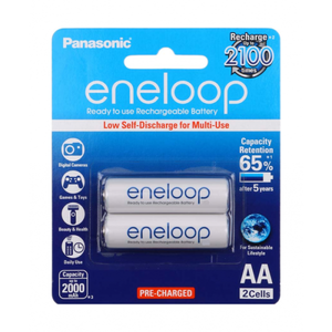 Panasonic BK-3MCCE-2BT Standard Rechargeable Eneloop AA Batteries