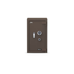 Godrej Matrix 3016 (94L) V5 EL+KL Safe, Coffee Brown – Martrix Digital + Keylock - 3016