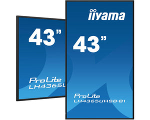 43” Vivid-Bright Display with 4K resolution and 800cd/m² panels for illuminating communication – ProLite LH4365UHSB-B1