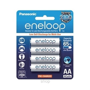 Panasonic BK-3MCCE/4BT Eneloop AA Rechargeable Batteries X4 (White)