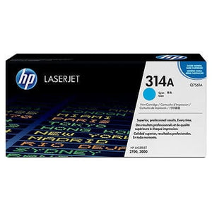 HP 314A Cyan Original LaserJet Toner Cartridge Q7561A