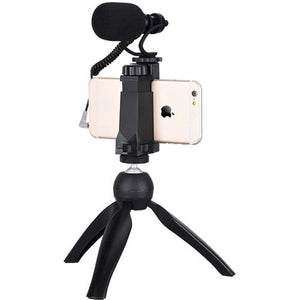 Comica Audio CVM-VM10-K2 Camera-Mount Shotgun Microphone with Tripod for Smartphones