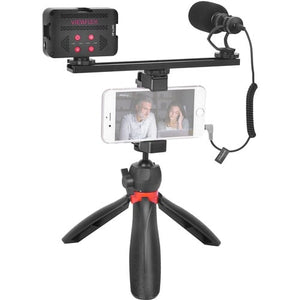 Comica Audio VM10-K5 Multifunctional Smartphone Video Kit with Shotgun Microphone and LED Light
