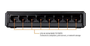 D-Link DES-1008A 8-Port 10/100Mbps Network Switch