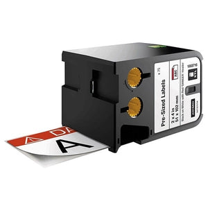 Dymo Label Wrap, Vinyl Black on White Danger Header 51 X 102mm