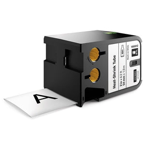 Dymo Heat Shrink Tubing Black on White, 54MM X 1.8M