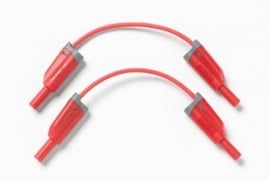 Fluke Test Lead; 1000V CAT III, Straight Plug; .10M; Silicone; Red (1730)