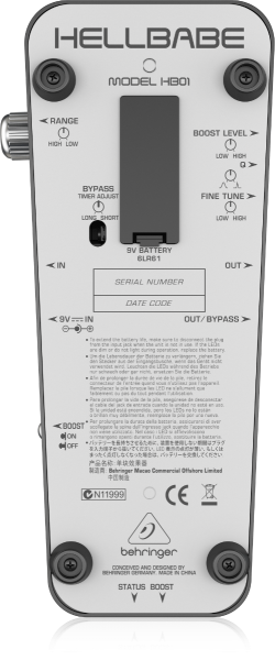 Behringer HB01 Ultimate Hellbabe Wah Pedal