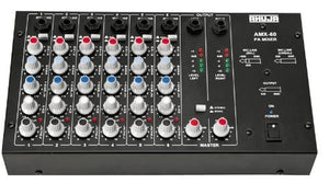 Ahuja AMX60 Mono Input w-5 LED Array Audio Mixer