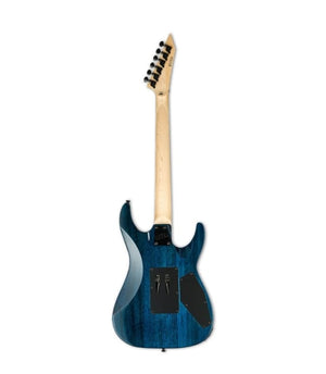 ESP LTD MH-203 Lefty Electric Guitar Quilted Maple Top in See-Thru Blue Finish & Maple Fingerboard