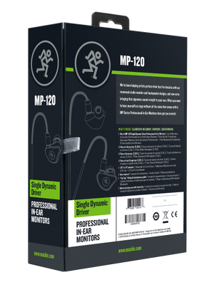 Mackie MP-120 Single Dynamic Driver In-Ear Headphones