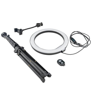 Mackie mRING-6 - 6" Battery-Powered Ring Light With Convertible Selfie Stick-Stand & Remote