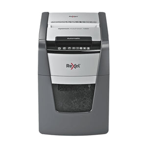 Rexel Optimum Auto+100X 100 Sheet 80 gsm P-4 Jam-Free Auto Reverse Function Cross-Cut Shredder