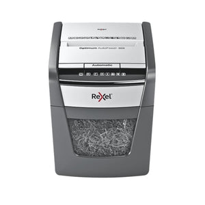 Rexel Optimum 50X 50 Sheet 80 gsm P-4 Jam-Free Auto Reverse Function Cross-Cut Shredder