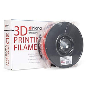 Inland 1.75mm Black PLA 3D Printer Filament Red