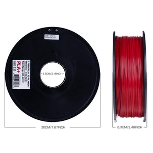 Inland 1.75mm Black PLA 3D Printer Filament Fire Engine Red