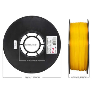 Inland 1.75mm Black PLA 3D Printer Filament Yellow