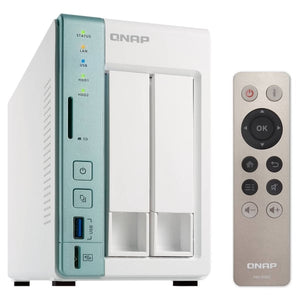 QNAP 2-Bay NAS, 4GB DDR3L RAM (max 8GB), SATA 6Gb/s