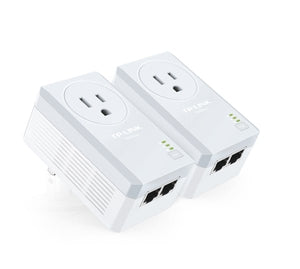 TP-Link TL-PA4020P KIT AV500 2-Port Powerline Adapter with AC Pass Through Starter Kit