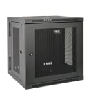 Tripp Lite SmartRack 12U Low-Profile Switch-Depth Wall-Mount Rack Enclosure Cabinet, Hinged Back