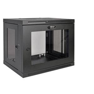 Tripp Lite SmartRack 9U Switch-Depth Wall-Mount Enclosure Cabinet with Clear Acrylic Window